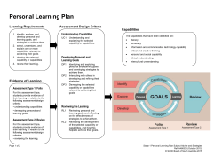 developing personal and learning goals.