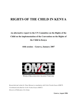 alternative report to the un committee on the rights of the child