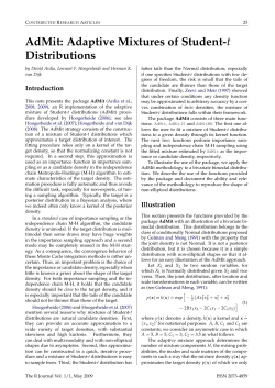 AdMit: Adaptive Mixtures of Student-t Distributions