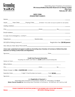 Kremmling Area Chamber of Commerce 5th Annual Ice Fishing