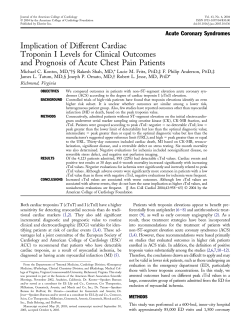 Implication of different cardiac troponin I levels for clinical outcomes