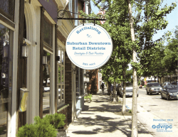 Revitalizing Suburban Downtown Retail Districts: Strategies and
