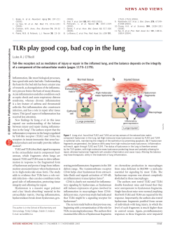 TLRs play good cop, bad cop in the lung
