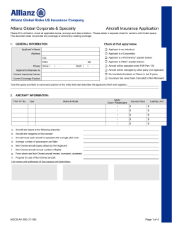 Allianz Aviation Managers, LLC Pilot Record Form