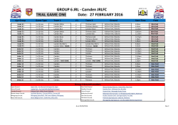 GROUP 6 JRL - Camden JRLFC TRIAL GAME ONE Date