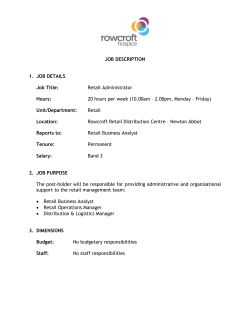 Job Description for Retail Administrator