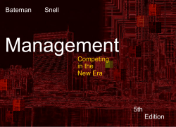 Organizing For Technological Response (cont.)