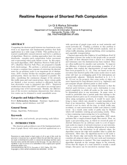 Realtime Response of Shortest Path Computation
