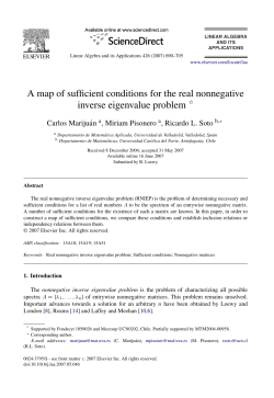 A map of sufficient conditions for the real nonnegative