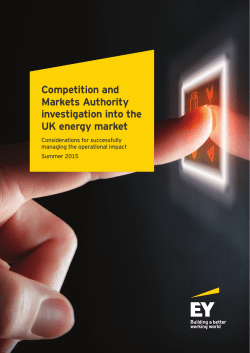 EY Competition and Markets Authority investigation into the UK