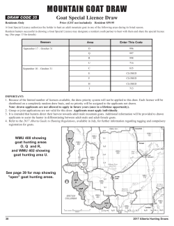 Mountain Goat Draw - Alberta`s regulations