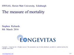 Measures of Mortality