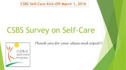 Self-Care Survey Results (.ppt)