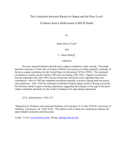 The Correlation between Shocks to Output and the Price Level