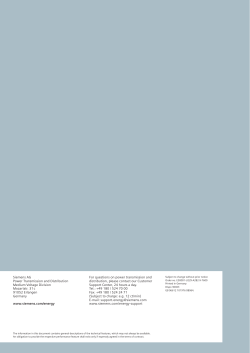 Siemens AG Power Transmission and Distribution Medium Voltage