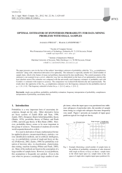 OPTIMAL ESTIMATOR OF HYPOTHESIS PROBABILITY FOR DATA