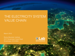 the electricity system value chain