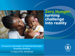 Hunger and Food Insecurity - Economic Association of Namibia
