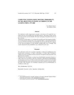 computing turning point monthly probability of the argentine