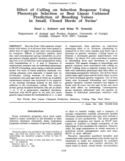 Effect of Culling on Selection Response Using Phenotypic Selection