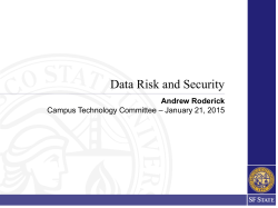 Data_Security 012115 - Campus Technology Committee (CTC)