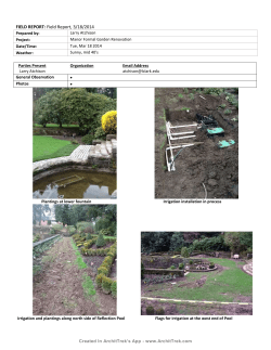 Architectural Field Report No