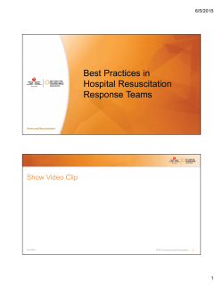 Block-Best Practices in Hospital Resuscitation Response Teams