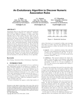 An Evolutionary Algorithm to Discover Numeric Association Rules