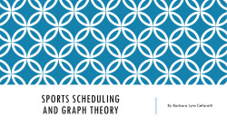 Sports Scheduling and Graph theory