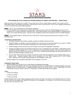 STARS Tutoring Program Mock Stock Market Competition: