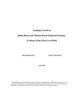 Funding Growth in Bank-Based and Market