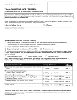Referral Form - The Temmy Latner Centre for Palliative Care