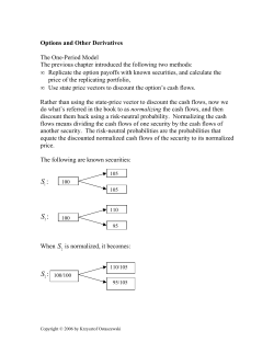 Options and Other Derivatives The One