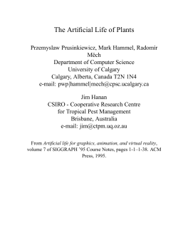 The Artificial Life of Plants