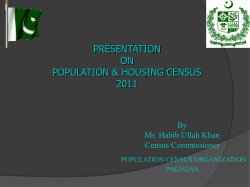 4. Presentation on Population Census Statistics by Population