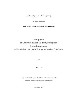 OHS Management System Framework for the