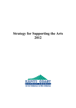 Kapiti Arts Strategy - Kapiti Coast District Council
