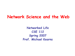 Network Science and the Web