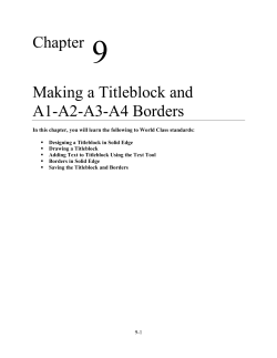 Chapter Making a Titleblock and A1-A2-A3