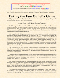 Taking the Fun Out of a Game