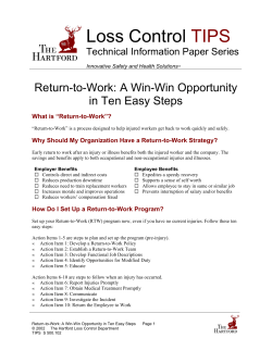 Return-to-Work: A Win