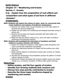 Erosion and Landforms