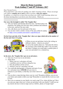 Home learning for the Naughty Bus - Exwick Heights Primary School