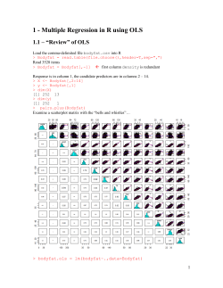 Multiple Regression in R using LARS