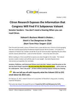 Citron Research Exposes the Information that Congress Will Find if it