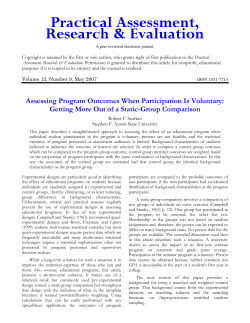 Assessing Program Outcomes When Participation Is Voluntary