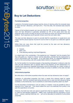 Buy to Let Deductions