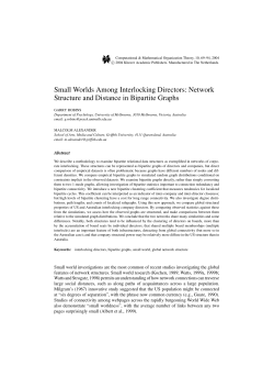 Small Worlds Among Interlocking Directors: Network Structure and