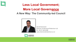 FOLG 2017 - Less local government more local governance