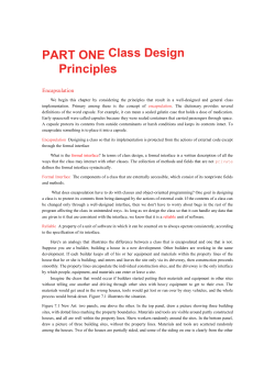 PART ONE Class Design Principles